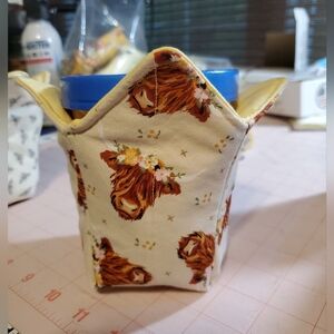 Handmade Ice Cream Cozy In Highland Cow Design